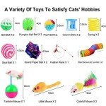 20-Piece Interactive Cat Toy Set for Indoor Fun