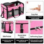 Portable Soft-Sided Cat Carrier Bag - Pink