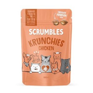 Scrumbles Chicken Krunchies Cat Treats - 60g