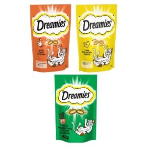 Dreamies Cat Treats: Chicken, Cheese & Catnip Bundle