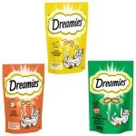 Dreamies Cat Treats Bundle: Chicken, Cheese & Catnip
