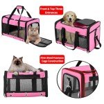 Portable Soft-Sided Cat Carrier Bag - Pink