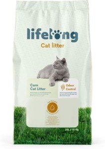 Lifelong Unscented Clumping Corn Cat Litter 25L