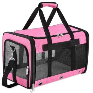 Portable Soft-Sided Cat Carrier with Shoulder Strap