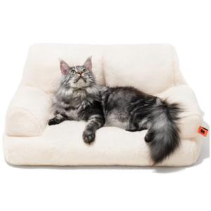 Stylish Fluffy Cat Bed for Indoor Use