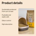 Lifelong Unscented Clumping Corn Cat Litter 25L