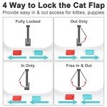 4-Way Lock Cat Door - Weatherproof & Easy Install
