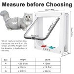 4-Way Lock Cat Door - Weatherproof & Easy Install