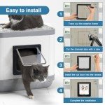 Roxanex Large Weatherproof Cat Flap with 4-Way Lock
