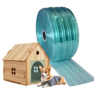 Clear Green PVC Pet Door Replacement Flap