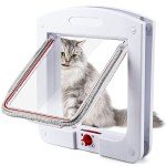 4-Way Locking Cat Door with Magnetic Closure