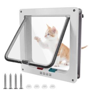 4-Way Locking Cat Door with Large Flap