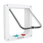 Window Cat Door with 4-Way Lock, Weatherproof