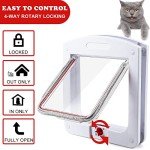 4-Way Locking Cat Door with Magnetic Closure