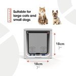 4-Way Locking Cat Flap for Large Cats