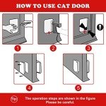 4-Way Locking Cat Door with Magnetic Closure