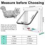 Window Cat Door with 4-Way Lock, Weatherproof