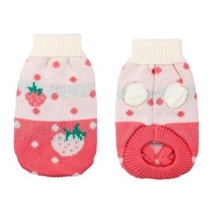 Cozy Pink Strawberry Sweater for Cats & Dogs