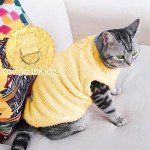 Cozy Yellow Cat Sweater for Small to Medium Cats