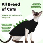 Dinosaur Costume for Sphynx Cats: Soft Jumper