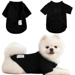 Cozy Black Turtleneck Sweater for Cats and Puppies