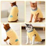 Cozy Yellow Cat Sweater for Small to Medium Cats