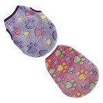 Cozy Plush Pet Hoodie with Footprints Pattern