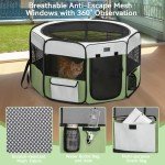 Petsfit Foldable Indoor Puppy Playpen - Green