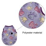 Cozy Plush Pet Hoodie with Footprints Pattern