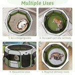 Petsfit Foldable Indoor Puppy Playpen - Green