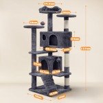 Cat Tree Tower with Scratching Posts and Condos