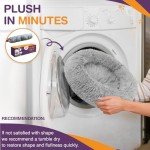 Cozy Plush Donut Cat Bed - Grey 50cm