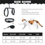 Adjustable Glow-in-the-Dark Cat Harness with Leash