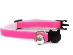 Neon Pink Velvet Cat Collars with Bell
