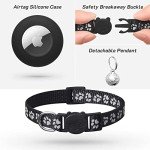 2-Pack Reflective Breakaway Cat Collars with Airtag