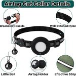 Reflective Breakaway Cat Collar with AirTag Holder