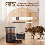 Automatic Cat Feeder & Water Fountain Combo