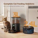 Automatic Cat Feeder & Water Fountain Combo