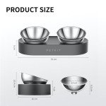 Elevated Stainless Steel Cat Bowls with Stand