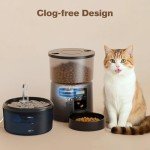 Automatic Cat Feeder & Water Fountain Combo