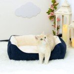 Hollypet Soft Blue Cat and Puppy Bed