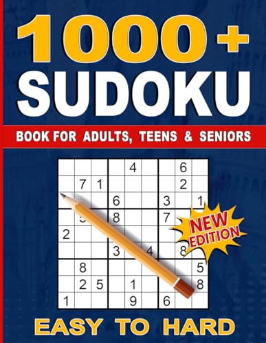 1000+ Sudoku Puzzles for Adults: Easy to Hard