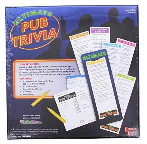 Ultimate Trivia Game, 1000+ Questions, Ages 12+