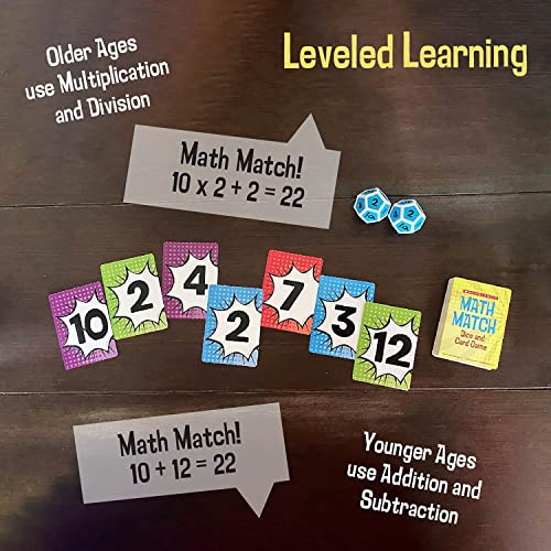 Scholastic Math Match Travel Dice Game - Fun Educational Puzzle