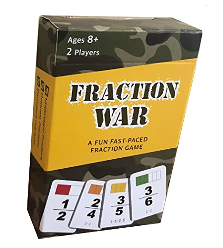 Fraction War Fun Math Game for Grades 2-5 (1 Pack)