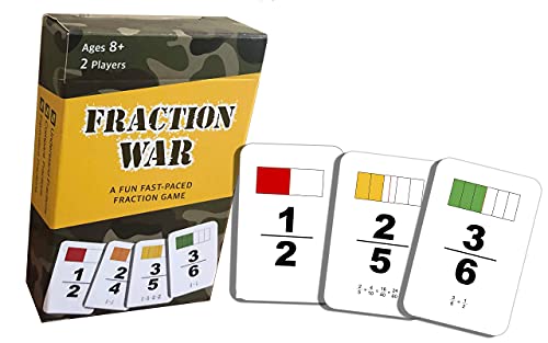 Fraction War Fun Math Game for Grades 2-5 (1 Pack)