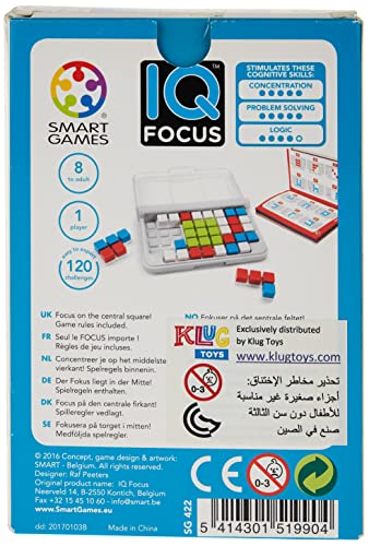 IQ Focus: Portable Puzzle Game - 120 Challenges (Ages 8+)