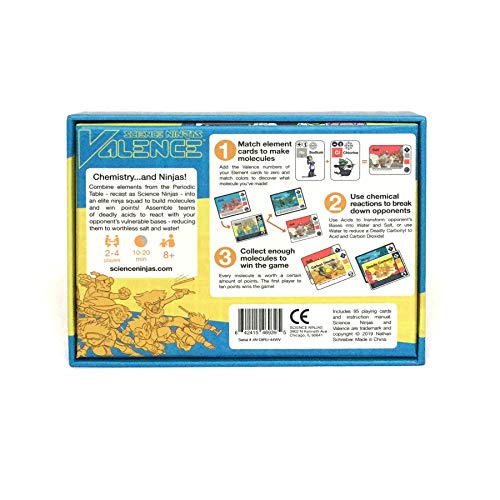 Science Ninjas: Valence Card Game - Exploring Chemical Reactions!