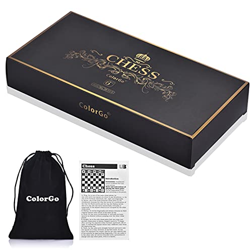 ColorGo Magnetic Chess Set with 2 Extra Queens