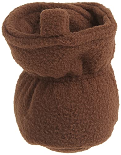 Hudson Baby Unisex Cozy Fleece Booties, Brown, 6-12 Months